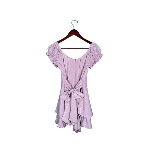 Altar’d State Haisley Romper Womens Medium Purple Ruffled Zips Ties Boho casual - Picture 3 of 5